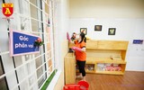 Diễn tập phương án đón trẻ mầm non, tiểu học trở lại trường